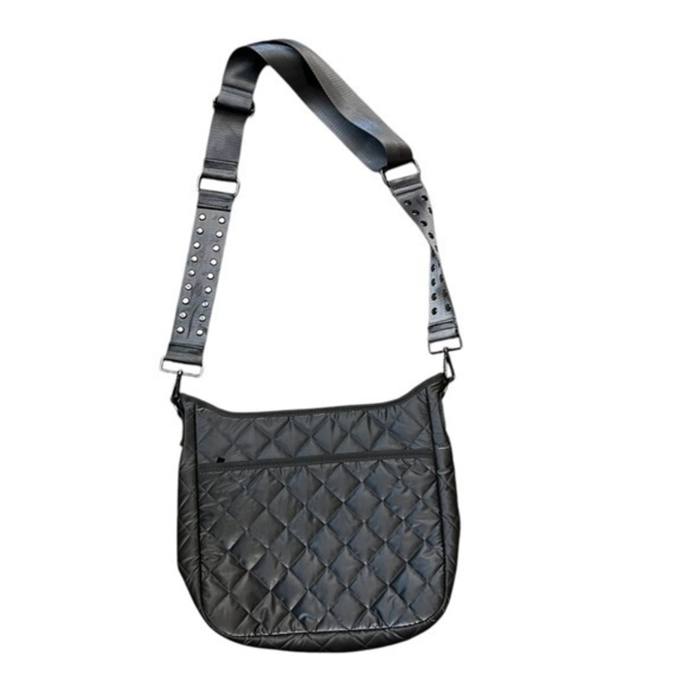 Haute Shore “Dani” Quilted Crossbody Bag Purse, Gray